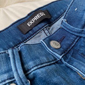 EXPRESS Midrise Cropped Legging Jeans - Size 6